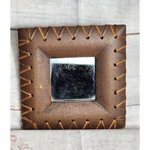 2003 Vintage Intercontinental Art Inc. Compton Wood Embossed Square Mirror – Rar